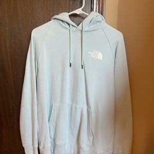 Light Blue North Face Hoddie